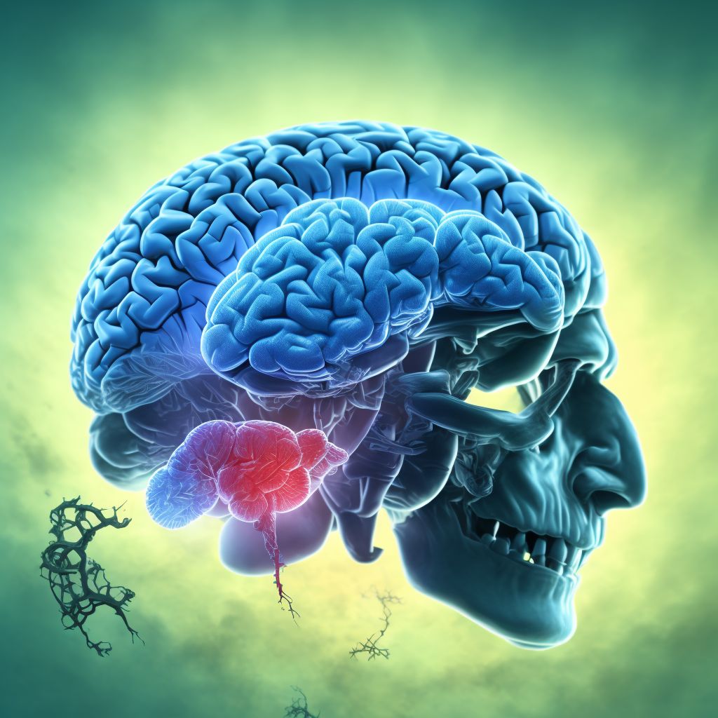 Contusion and laceration of right cerebrum with loss of consciousness of unspecified duration, initial encounter digital illustration