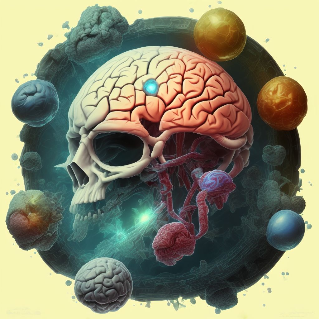 Contusion and laceration of left cerebrum with loss of consciousness of 30 minutes or less, subsequent encounter digital illustration