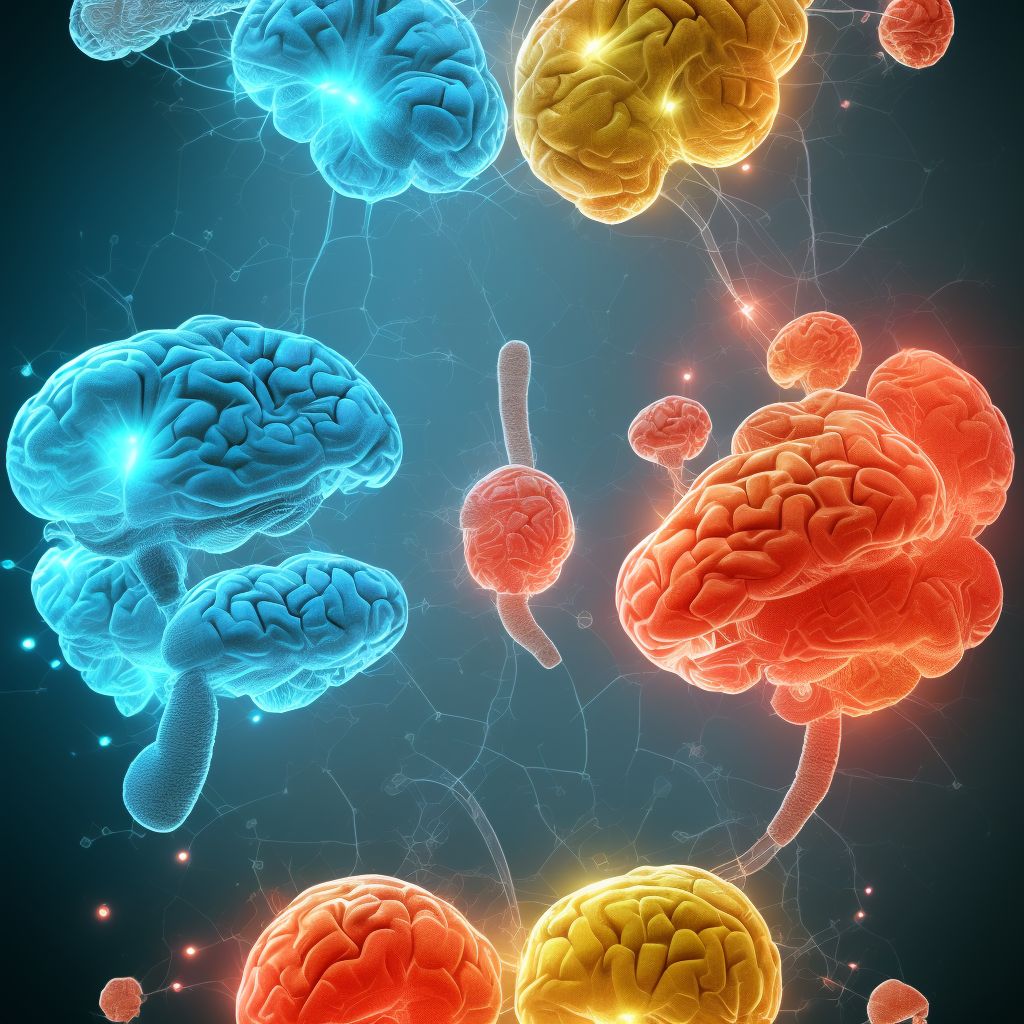 Contusion and laceration of left cerebrum with loss of consciousness of 30 minutes or less, sequela digital illustration