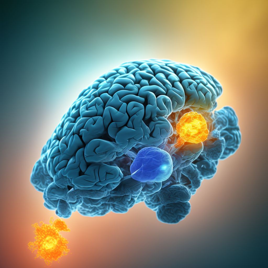 Contusion and laceration of left cerebrum with loss of consciousness of 31 minutes to 59 minutes, subsequent encounter digital illustration