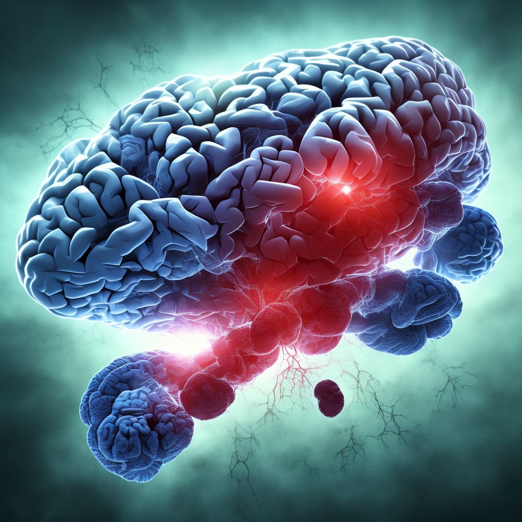 Contusion and laceration of left cerebrum with loss of consciousness of 6 hours to 24 hours, subsequent encounter digital illustration