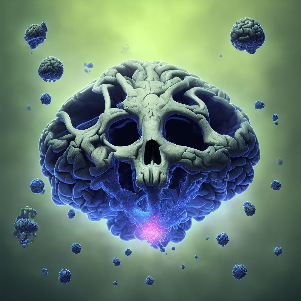 Contusion and laceration of left cerebrum with loss of consciousness greater than 24 hours with return to pre-existing conscious level, initial encounter digital illustration