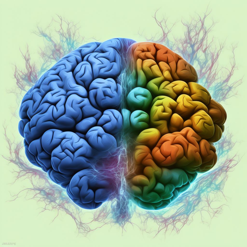 Contusion and laceration of left cerebrum with loss of consciousness greater than 24 hours without return to pre-existing conscious level with patient surviving, sequela digital illustration