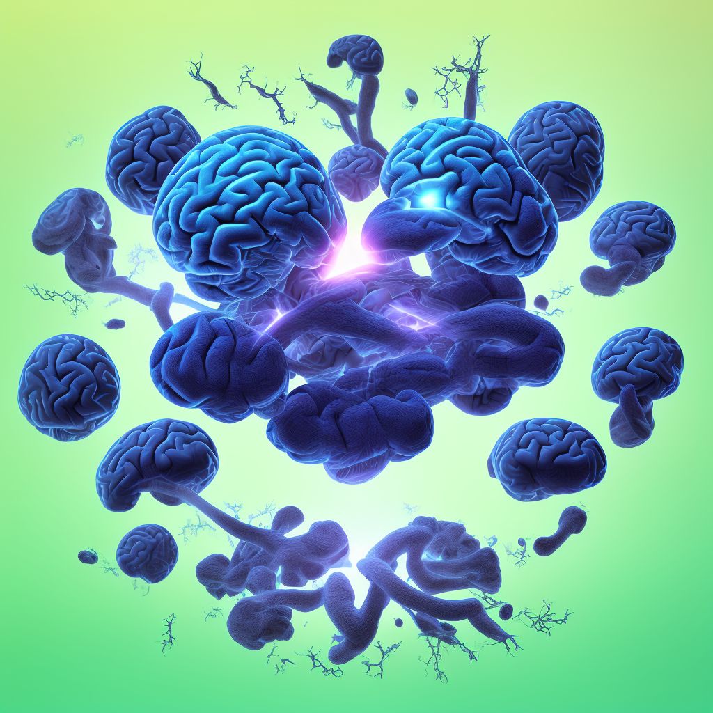 Contusion and laceration of left cerebrum with loss of consciousness of any duration with death due to brain injury prior to regaining consciousness, sequela digital illustration