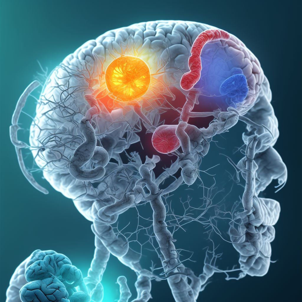 Contusion and laceration of left cerebrum with loss of consciousness of unspecified duration, initial encounter digital illustration