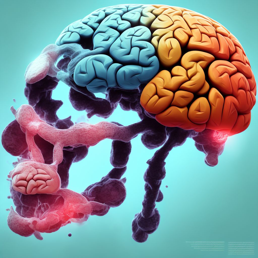 Contusion and laceration of cerebrum, unspecified, without loss of consciousness, subsequent encounter digital illustration