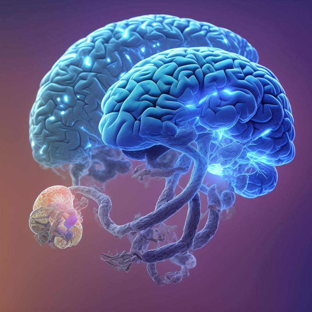 Contusion and laceration of cerebrum, unspecified, without loss of consciousness, sequela digital illustration