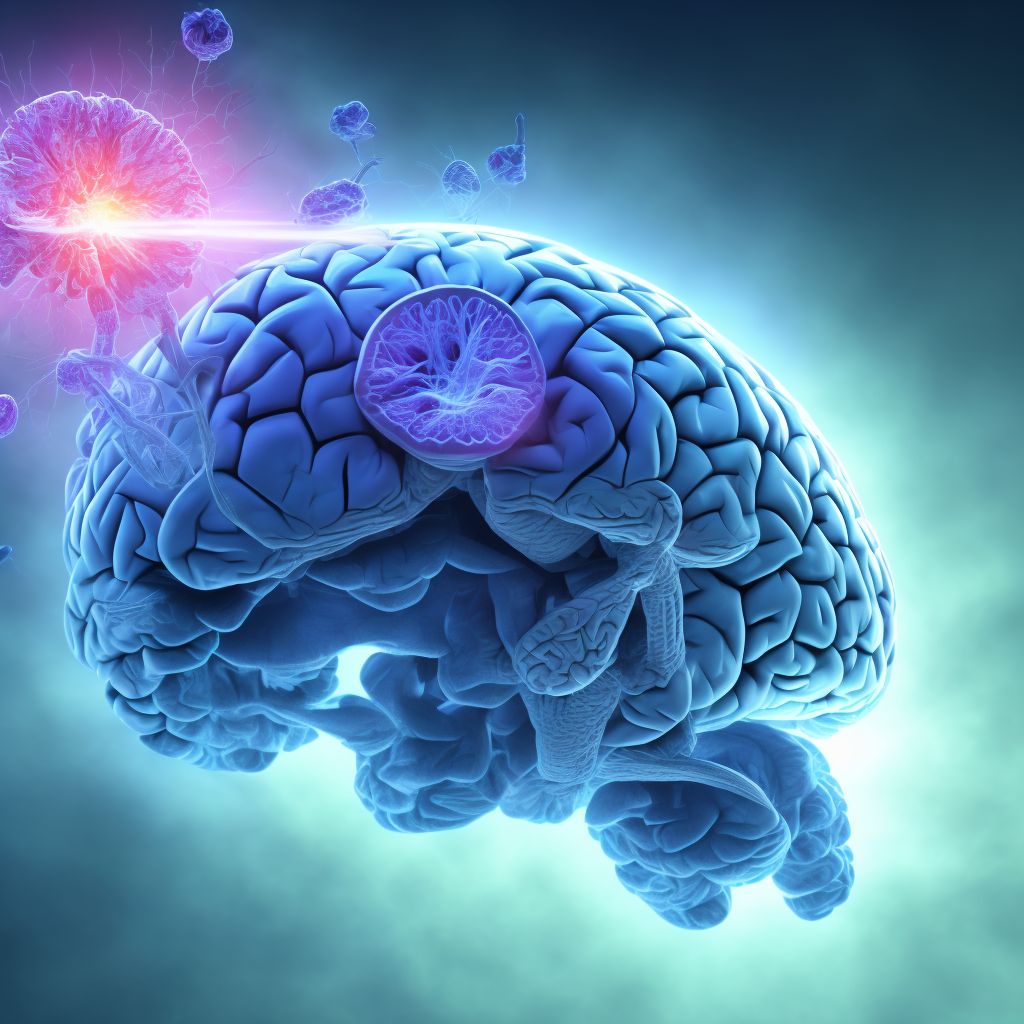 Contusion and laceration of cerebrum, unspecified, with loss of consciousness of 30 minutes or less, sequela digital illustration