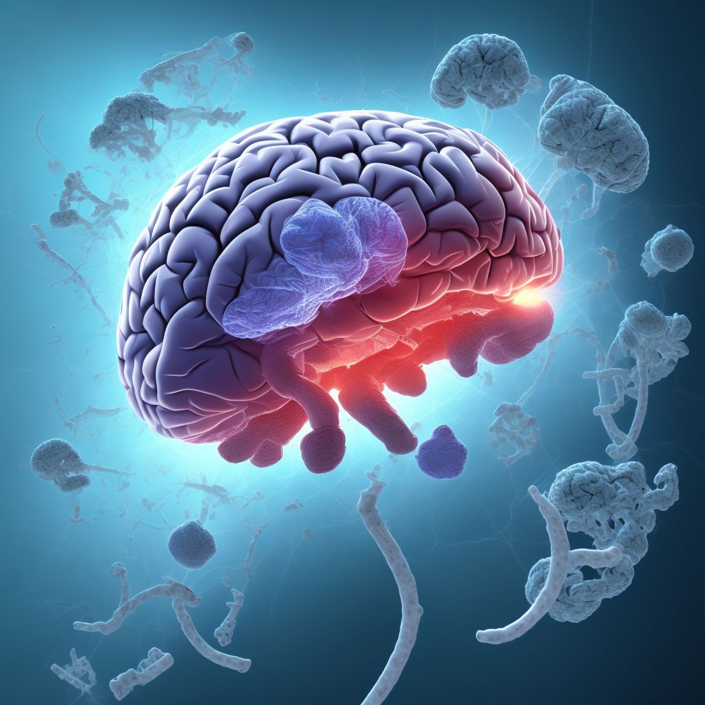 Contusion and laceration of cerebrum, unspecified, with loss of consciousness of 1 hour to 5 hours 59 minutes, subsequent encounter digital illustration