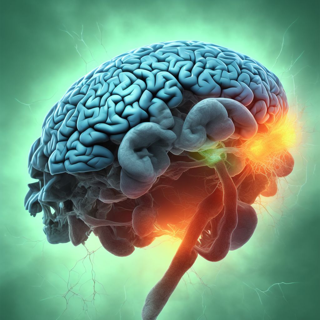 Contusion and laceration of cerebrum, unspecified, with loss of consciousness of 6 hours to 24 hours, subsequent encounter digital illustration