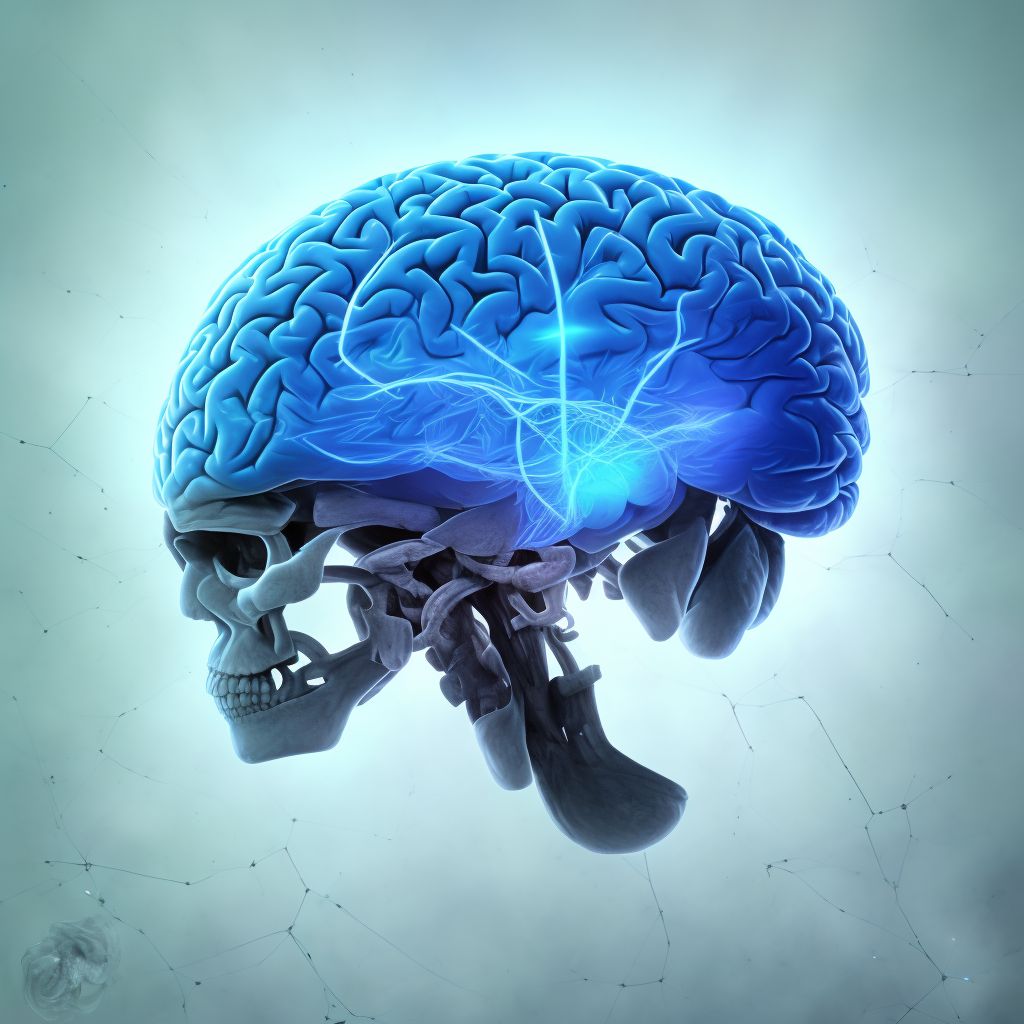 Contusion and laceration of cerebrum, unspecified, with loss of consciousness of any duration with death due to brain injury prior to regaining consciousness, sequela digital illustration