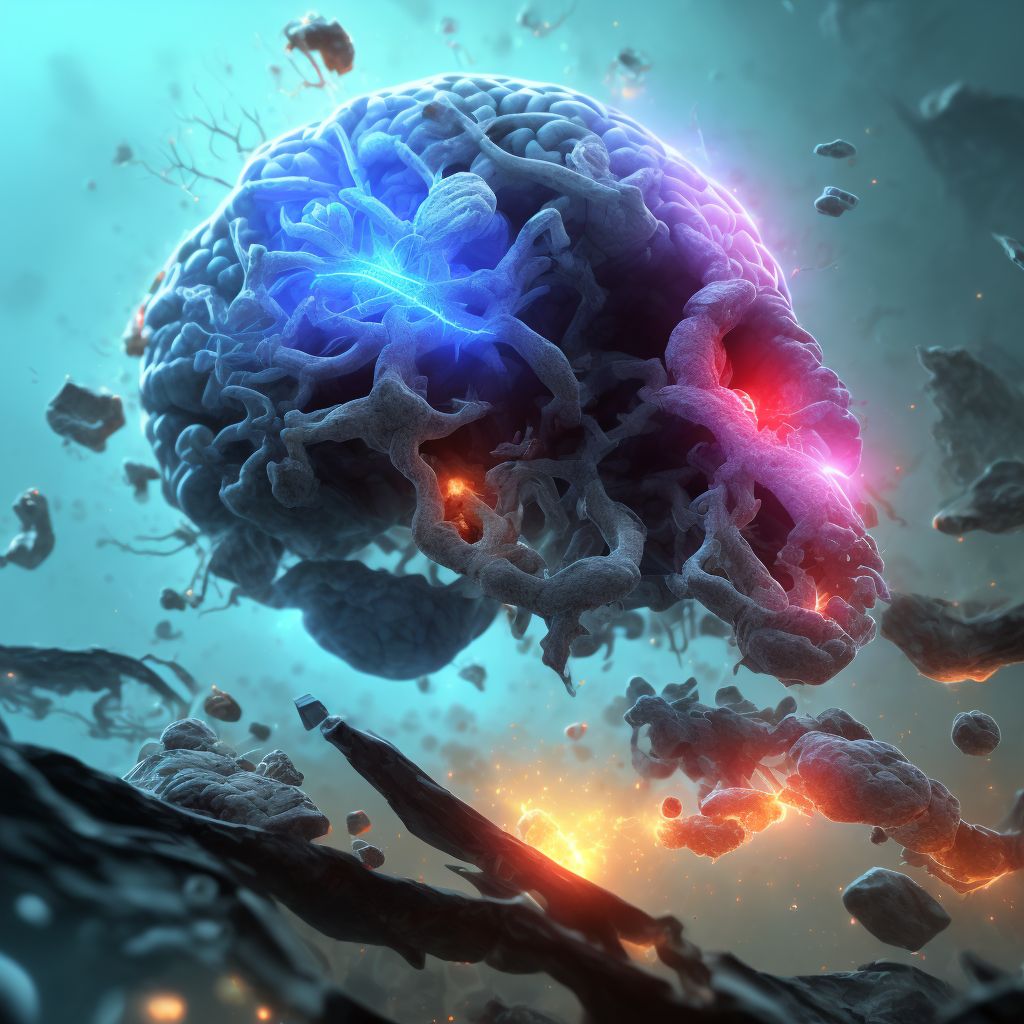 Traumatic hemorrhage of right cerebrum with loss of consciousness of 30 minutes or less, initial encounter digital illustration