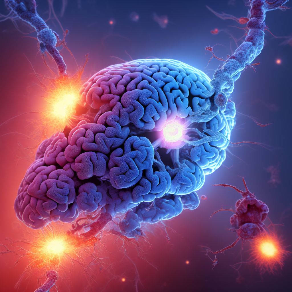 Traumatic hemorrhage of right cerebrum with loss of consciousness of 31 minutes to 59 minutes, initial encounter digital illustration