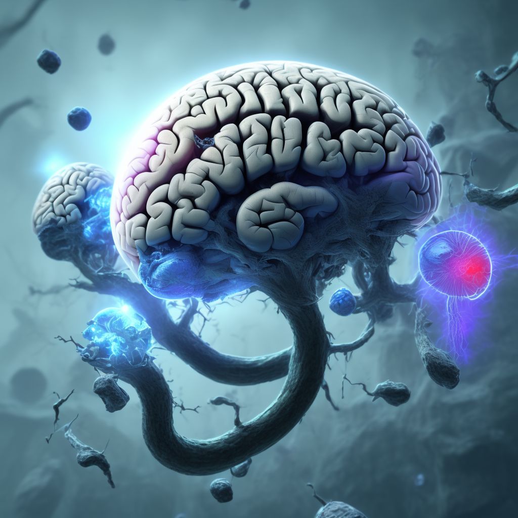 Traumatic hemorrhage of right cerebrum with loss of consciousness greater than 24 hours with return to pre-existing conscious level, initial encounter digital illustration