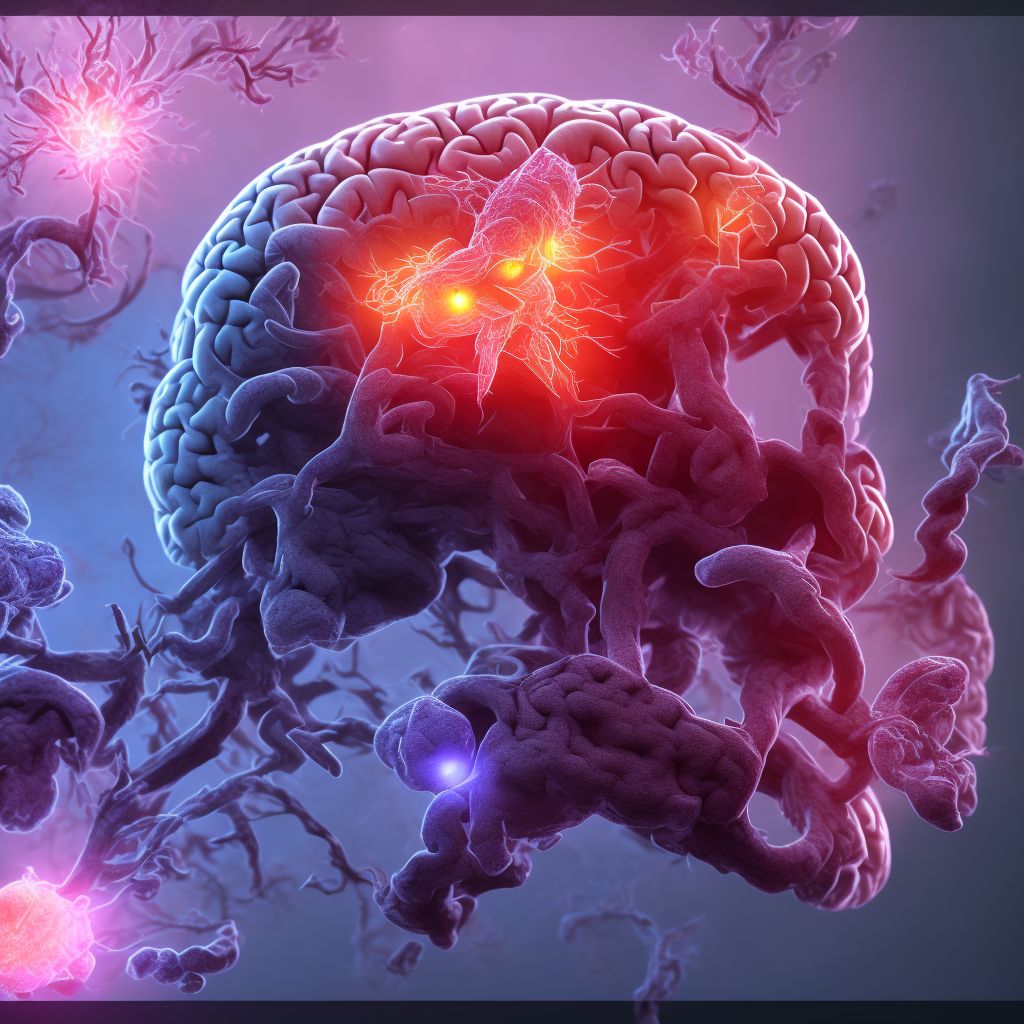 Traumatic hemorrhage of right cerebrum with loss of consciousness of any duration with death due to brain injury prior to regaining consciousness, subsequent encounter digital illustration