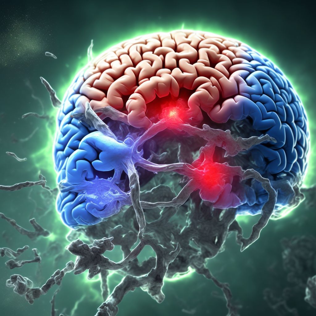 Traumatic hemorrhage of right cerebrum with loss of consciousness of any duration with death due to other cause prior to regaining consciousness, subsequent encounter digital illustration