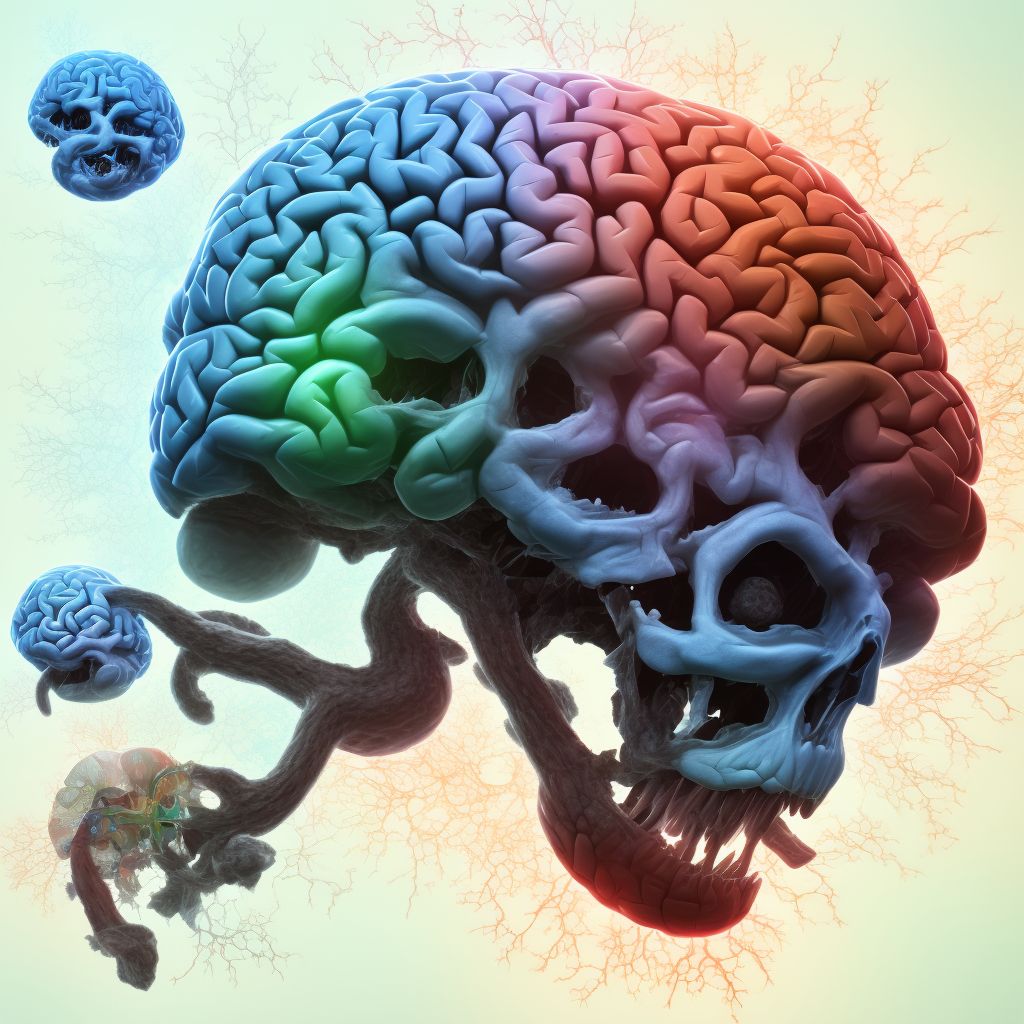 Traumatic hemorrhage of left cerebrum without loss of consciousness, initial encounter digital illustration