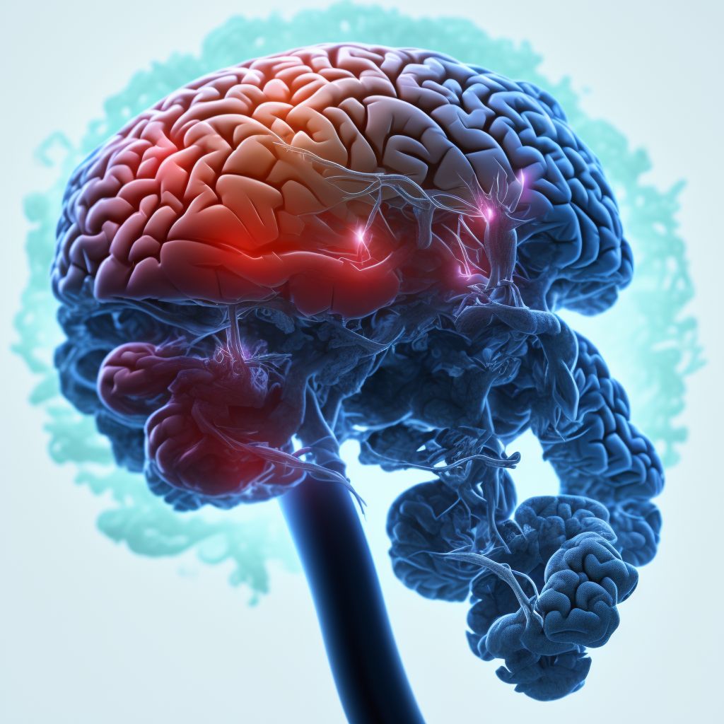 Traumatic hemorrhage of left cerebrum with loss of consciousness of 1 hours to 5 hours 59 minutes, subsequent encounter digital illustration