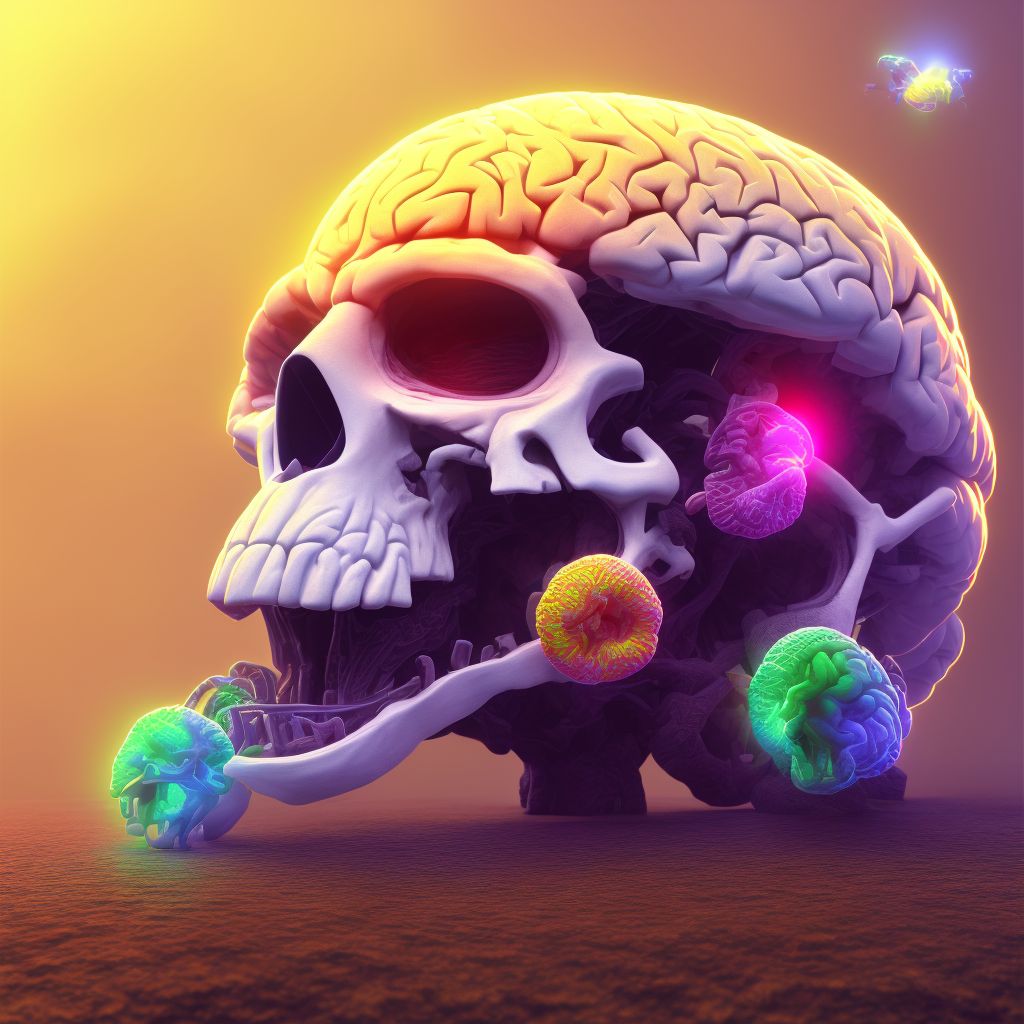 Traumatic hemorrhage of left cerebrum with loss of consciousness of 6 hours to 24 hours, initial encounter digital illustration