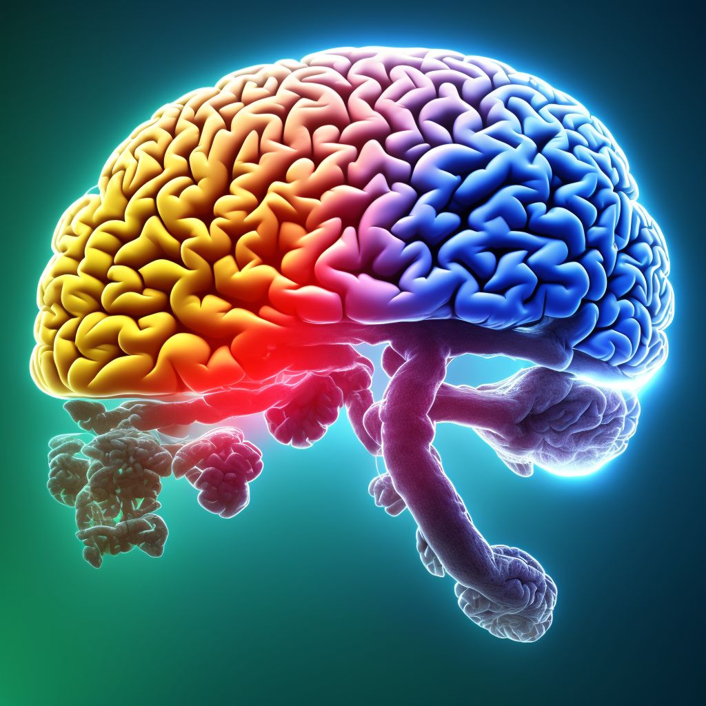 Traumatic hemorrhage of left cerebrum with loss of consciousness of any duration with death due to brain injury prior to regaining consciousness, subsequent encounter digital illustration