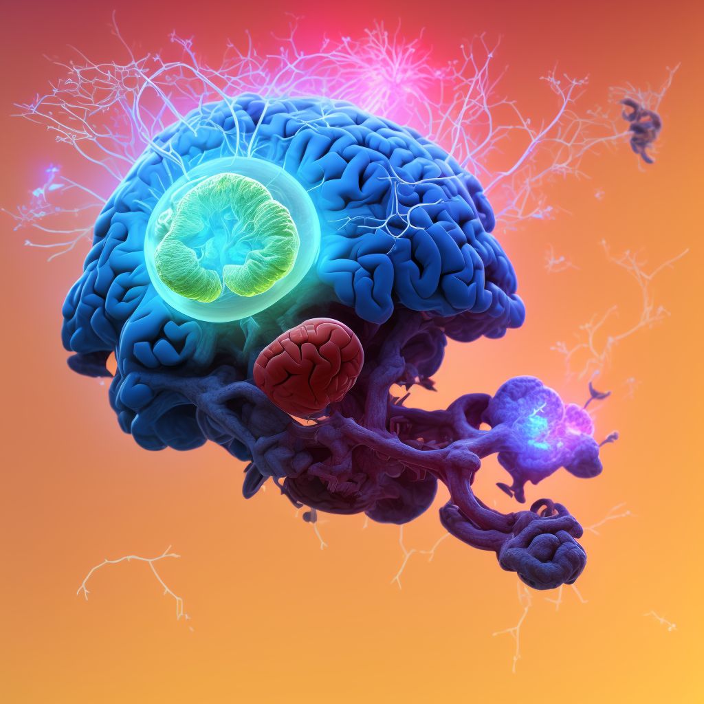 Traumatic hemorrhage of cerebrum, unspecified, without loss of consciousness, sequela digital illustration