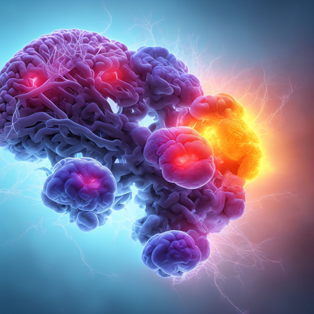 Traumatic hemorrhage of cerebrum, unspecified, with loss of consciousness of 30 minutes or less, sequela digital illustration