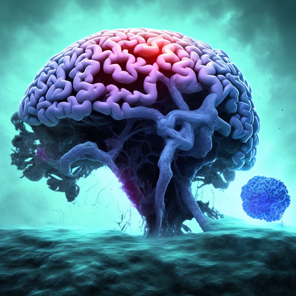 Traumatic hemorrhage of cerebrum, unspecified, with loss of consciousness of 1 hours to 5 hours 59 minutes, subsequent encounter digital illustration