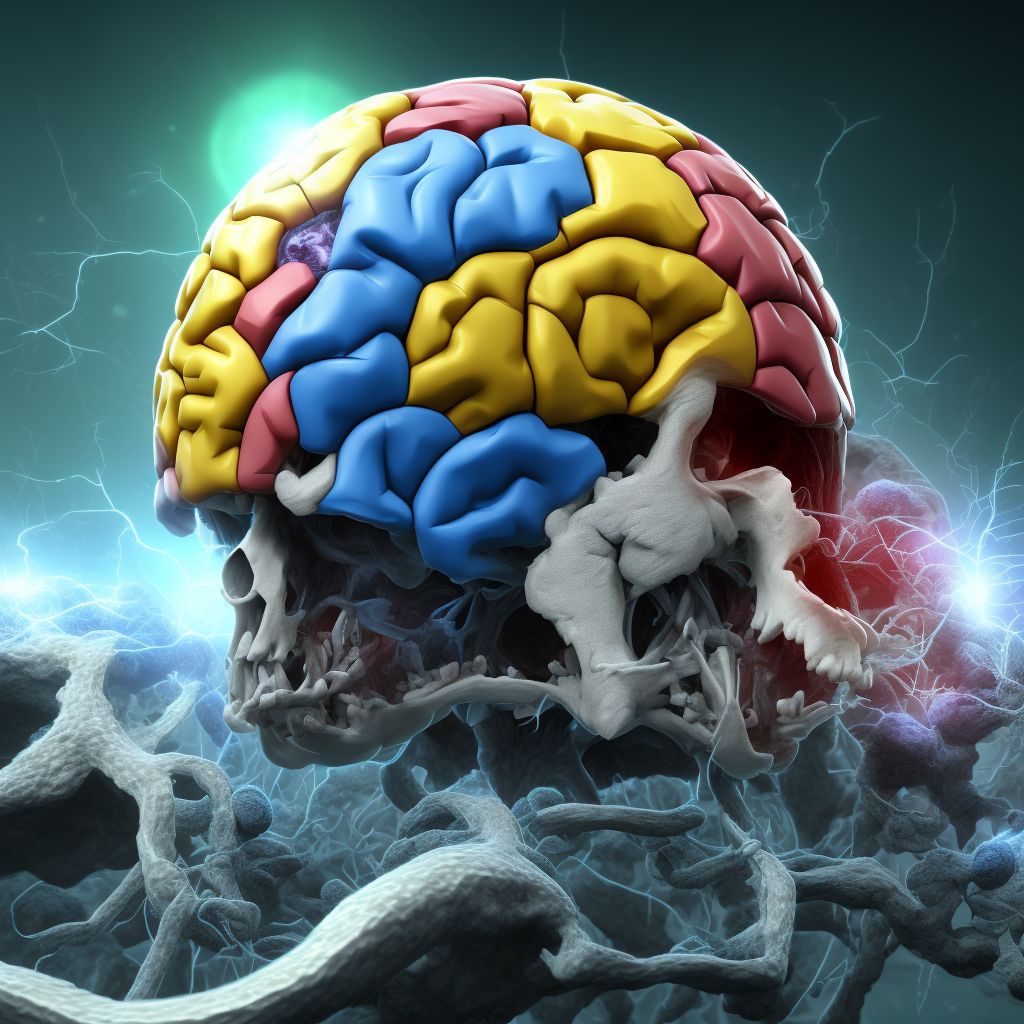 Traumatic hemorrhage of cerebrum, unspecified, with loss of consciousness of 6 hours to 24 hours, initial encounter digital illustration