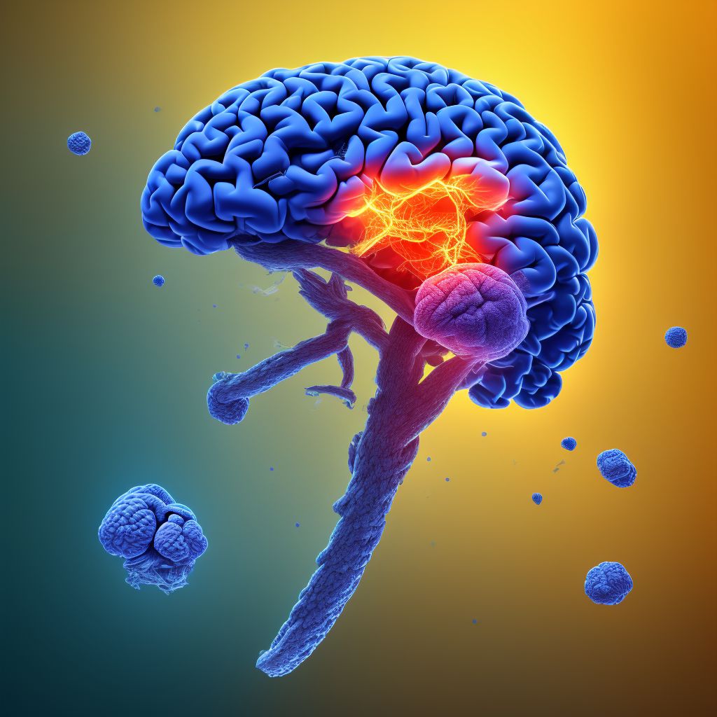 Traumatic hemorrhage of cerebrum, unspecified, with loss of consciousness of any duration with death due to brain injury prior to regaining consciousness, sequela digital illustration