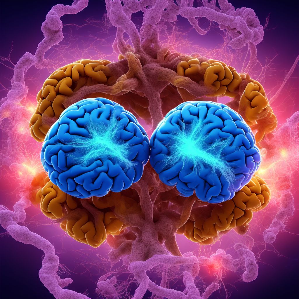 Traumatic hemorrhage of cerebrum, unspecified, with loss of consciousness of any duration with death due to other cause prior to regaining consciousness, sequela digital illustration