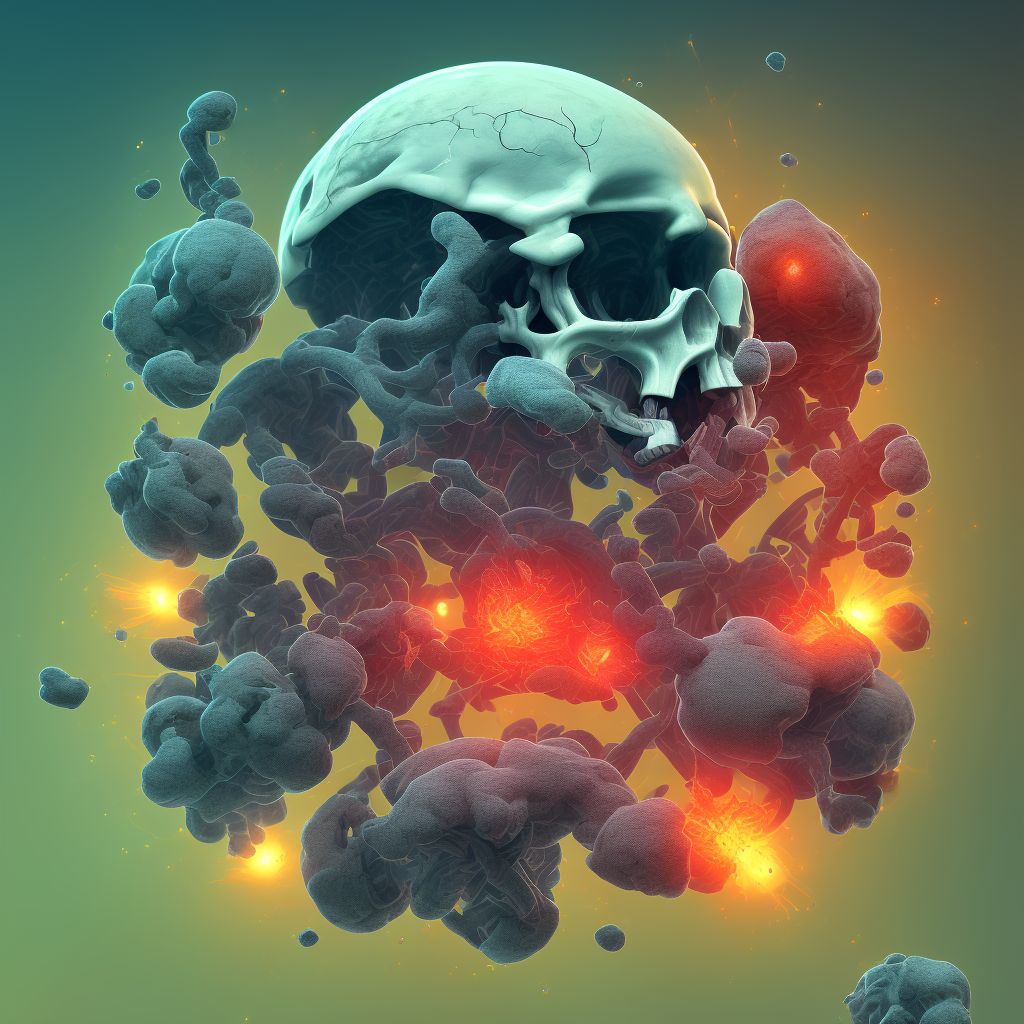 Contusion, laceration, and hemorrhage of cerebellum with loss of consciousness of 30 minutes or less, subsequent encounter digital illustration