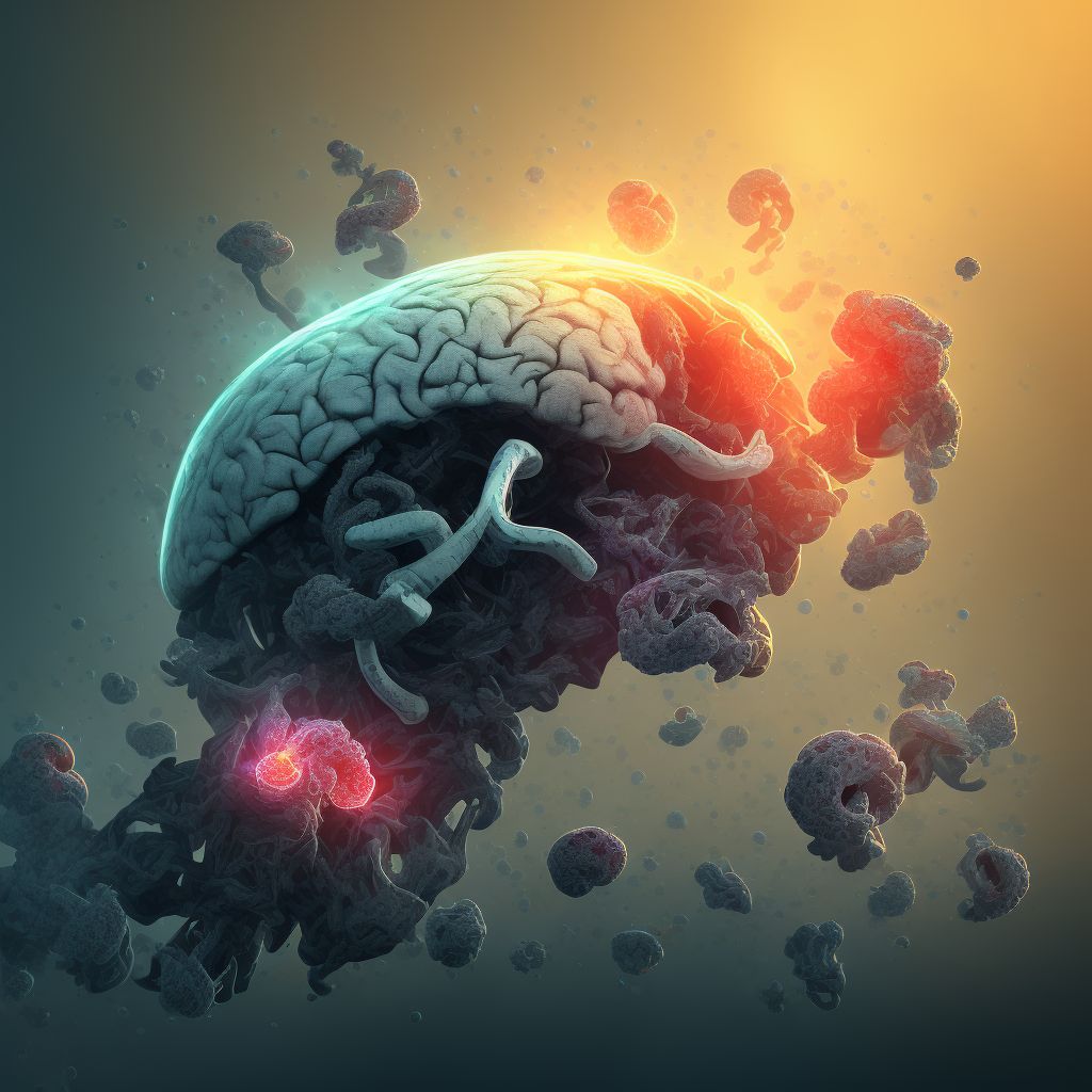 Contusion, laceration, and hemorrhage of cerebellum with loss of consciousness of 1 hour to 5 hours 59 minutes, subsequent encounter digital illustration