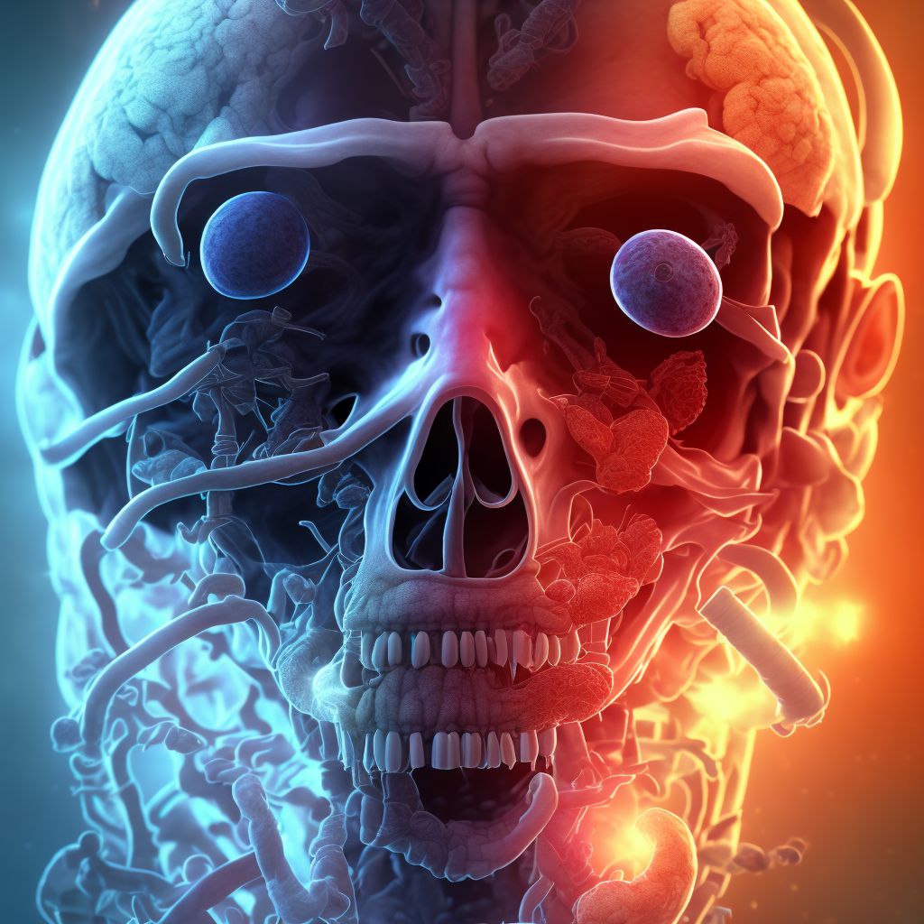 Contusion, laceration, and hemorrhage of cerebellum with loss of consciousness of 6 hours to 24 hours, initial encounter digital illustration