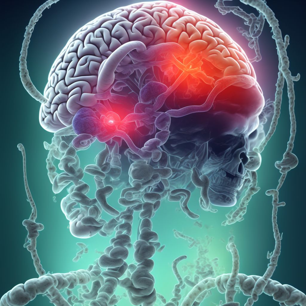 Contusion, laceration, and hemorrhage of cerebellum with loss of consciousness of any duration with death due to brain injury prior to regaining consciousness, subsequent encounter digital illustration