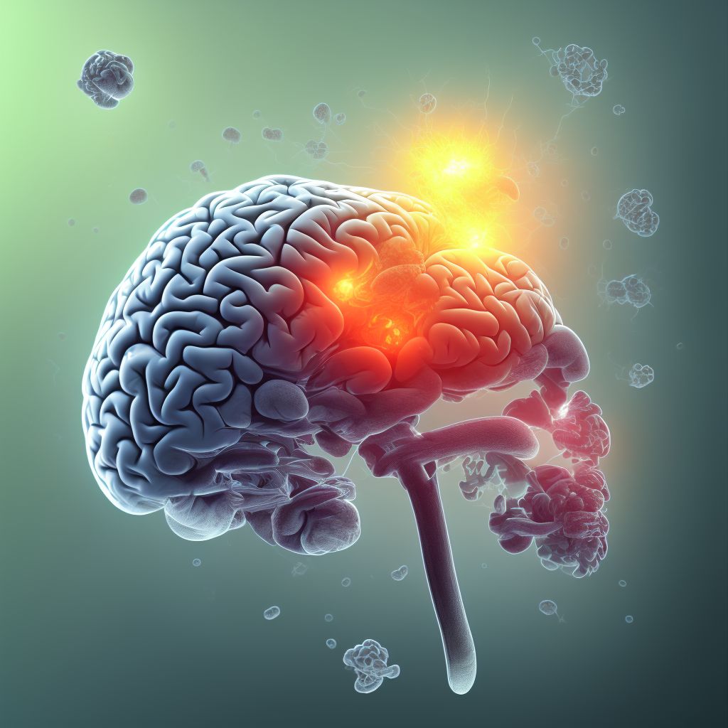 Contusion, laceration, and hemorrhage of cerebellum with loss of consciousness of any duration with death due to brain injury prior to regaining consciousness, sequela digital illustration