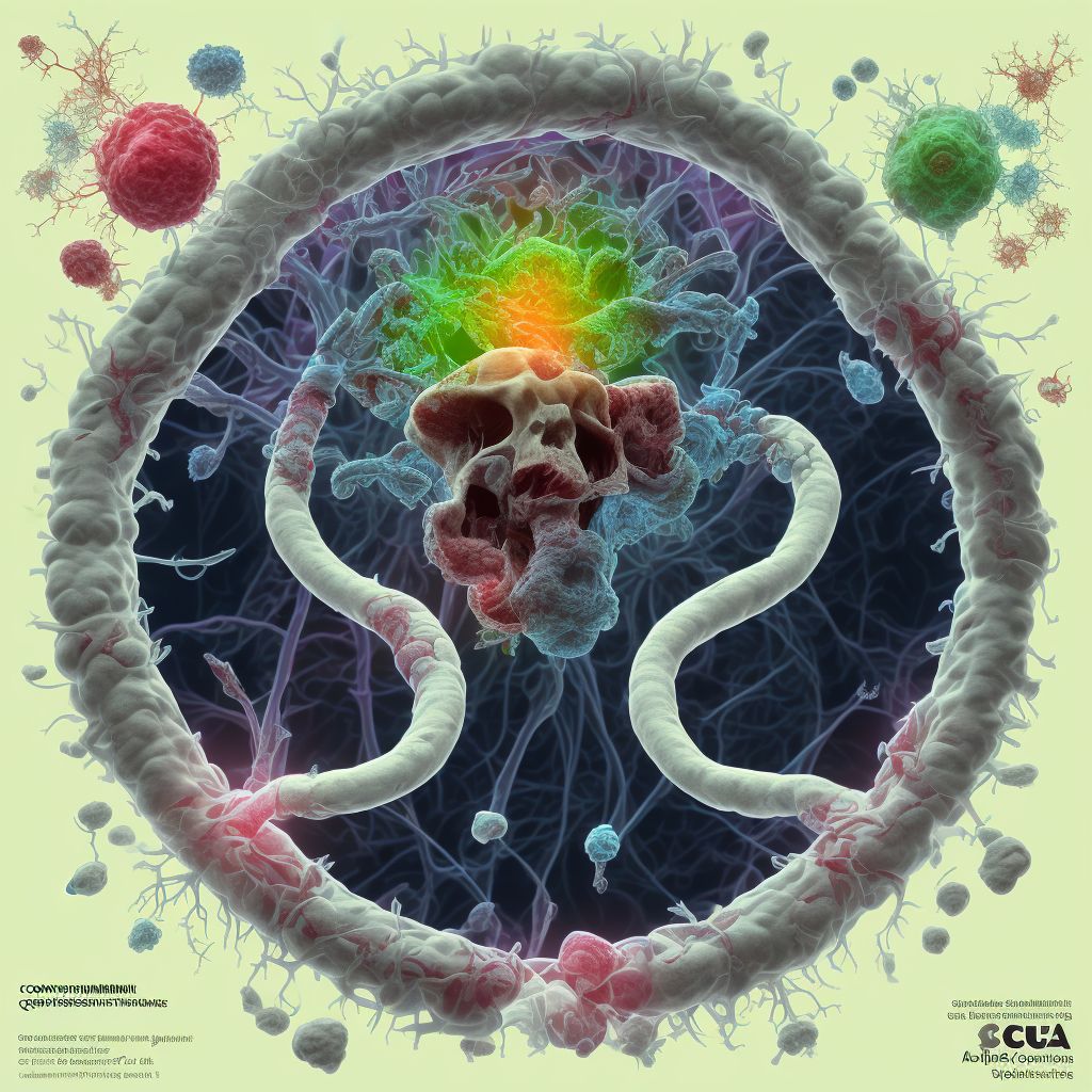 Contusion, laceration, and hemorrhage of cerebellum with loss of consciousness of any duration with death due to other cause prior to regaining consciousness, sequela digital illustration