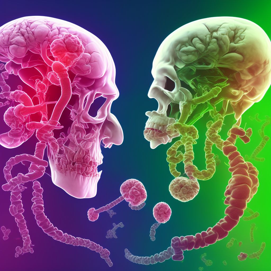 Contusion, laceration, and hemorrhage of cerebellum with loss of consciousness of unspecified duration, initial encounter digital illustration