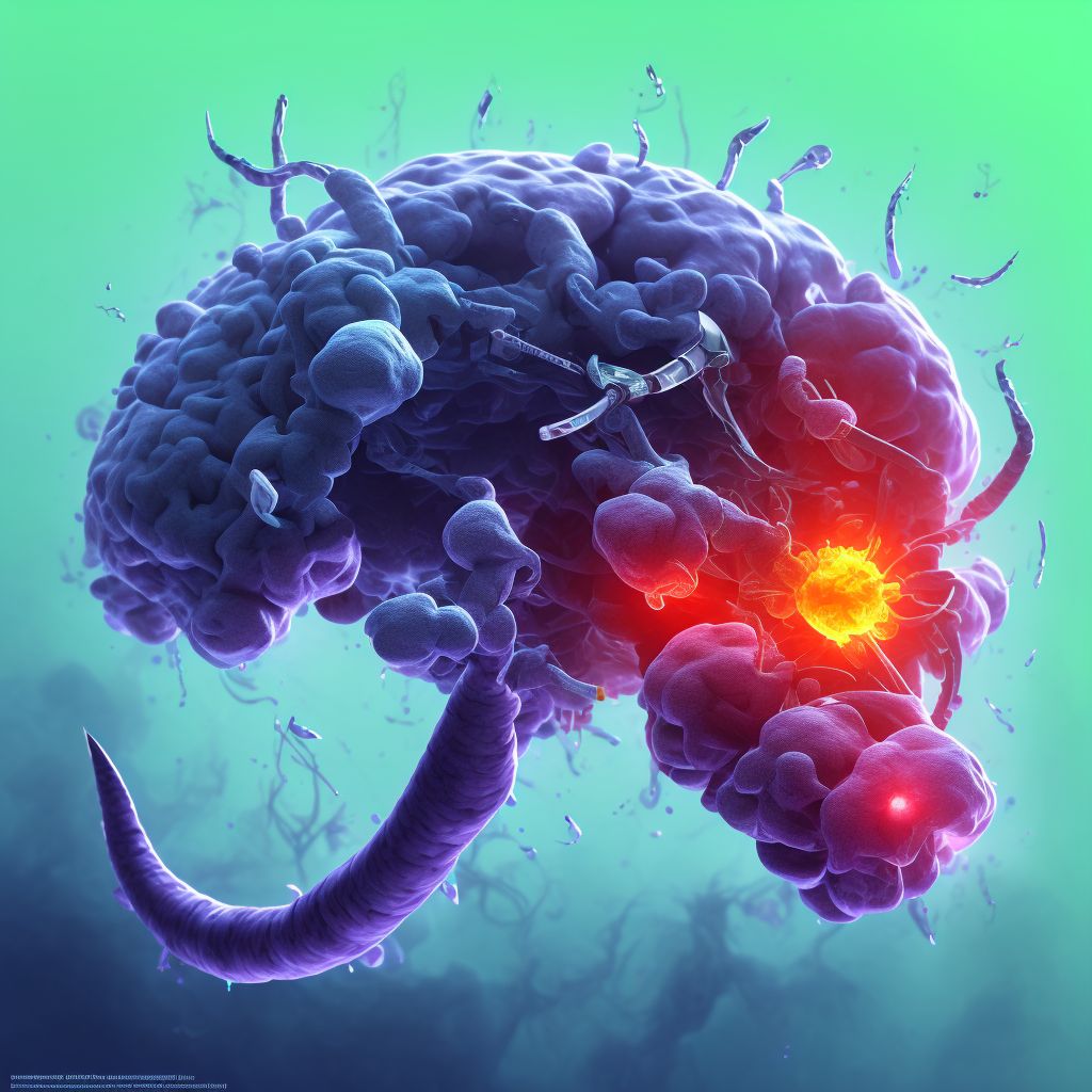 Contusion, laceration, and hemorrhage of cerebellum with loss of consciousness of unspecified duration, subsequent encounter digital illustration