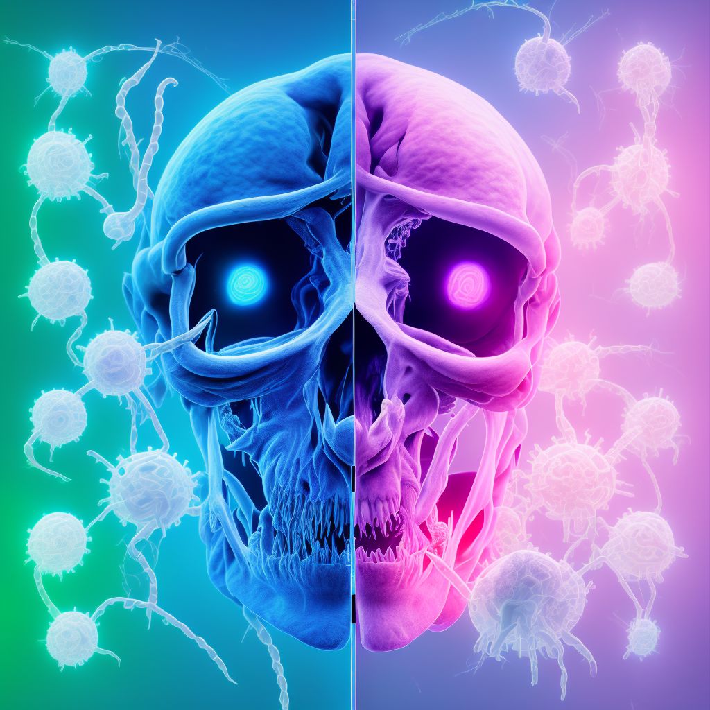 Contusion, laceration, and hemorrhage of brainstem with loss of consciousness of 1 hour to 5 hours 59 minutes, initial encounter digital illustration