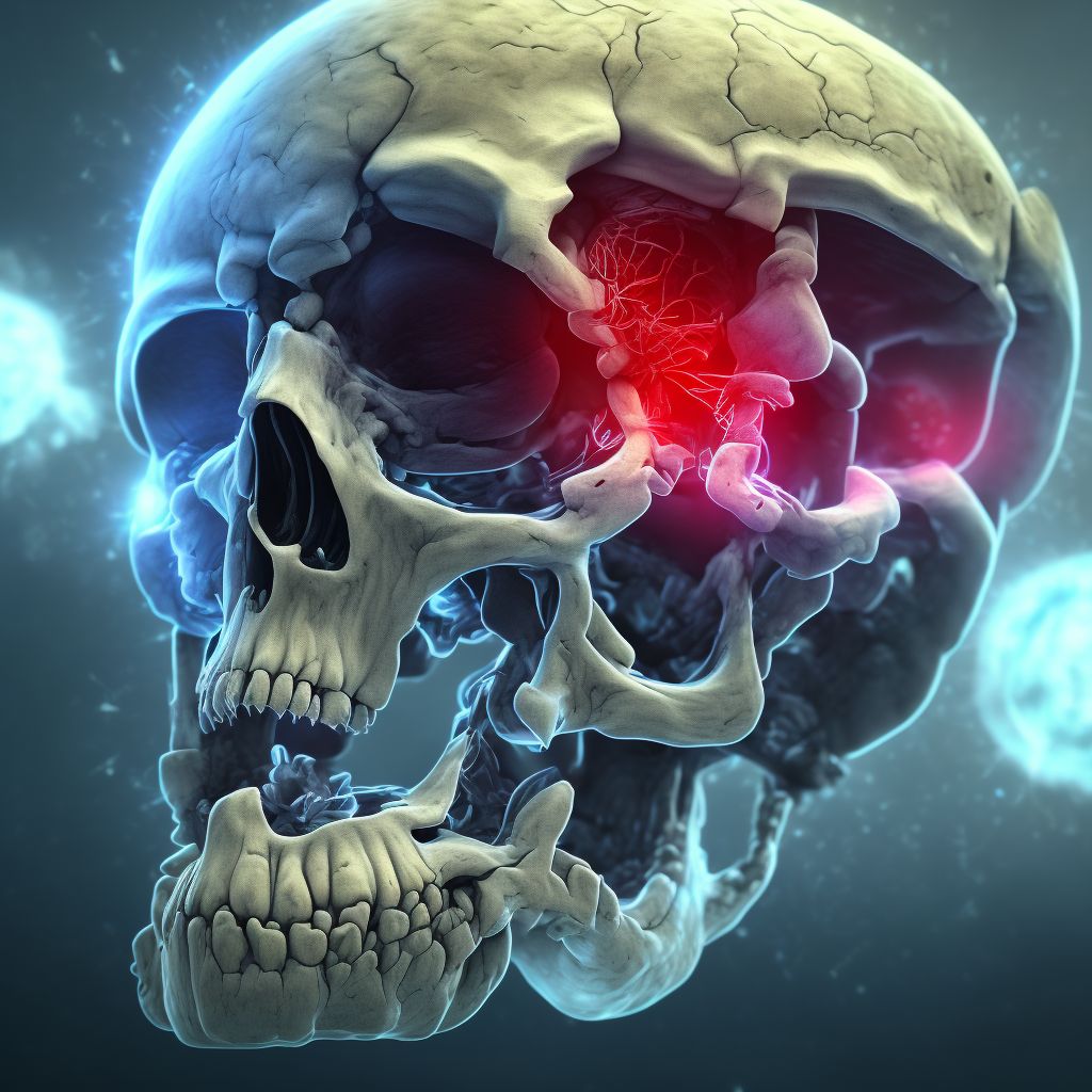 Traumatic subdural hemorrhage with loss of consciousness of 6 hours to 24 hours, initial encounter digital illustration