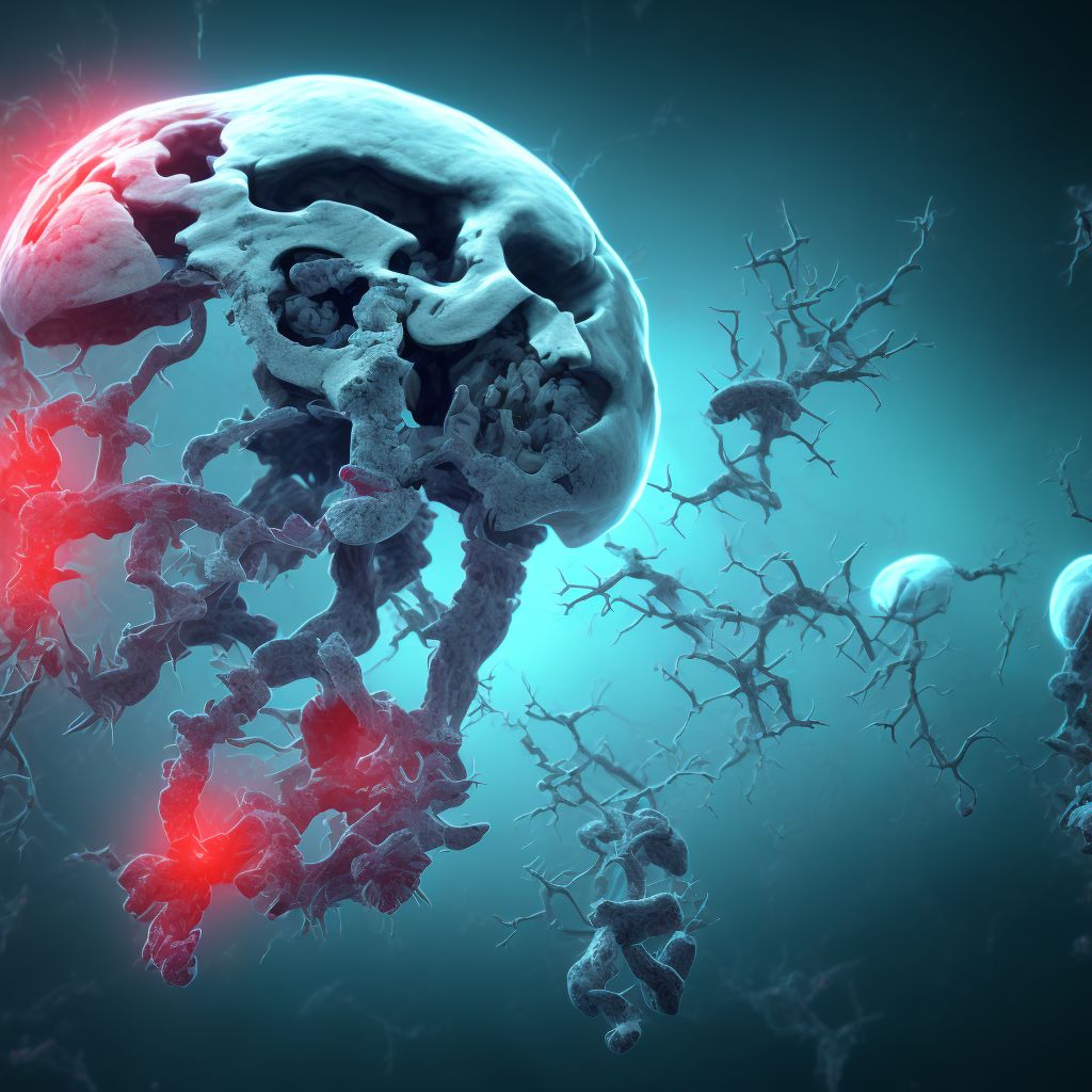 Traumatic subdural hemorrhage with loss of consciousness of unspecified duration, sequela digital illustration