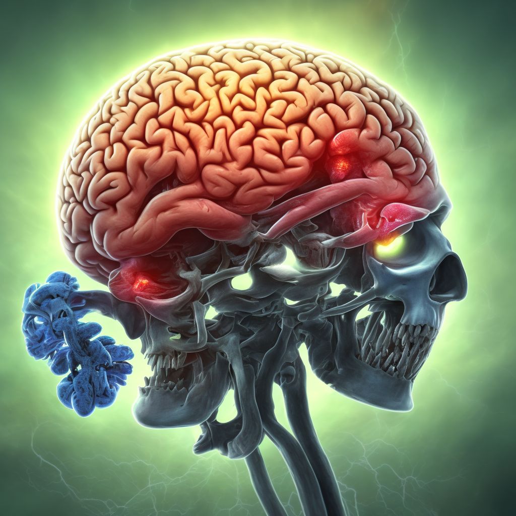 Traumatic subarachnoid hemorrhage with loss of consciousness of any duration with death due to brain injury prior to regaining consciousness, initial encounter digital illustration