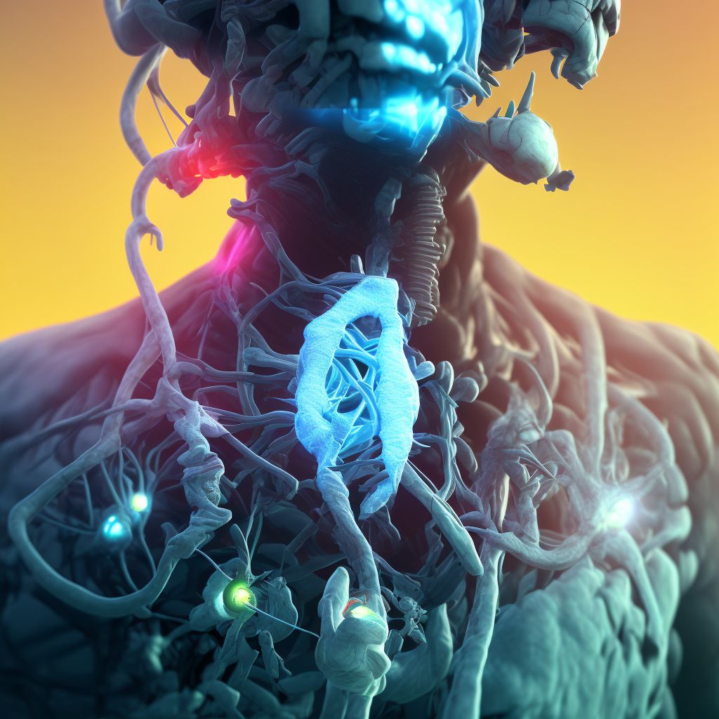 Injury of right internal carotid artery, intracranial portion, not elsewhere classified without loss of consciousness, initial encounter digital illustration