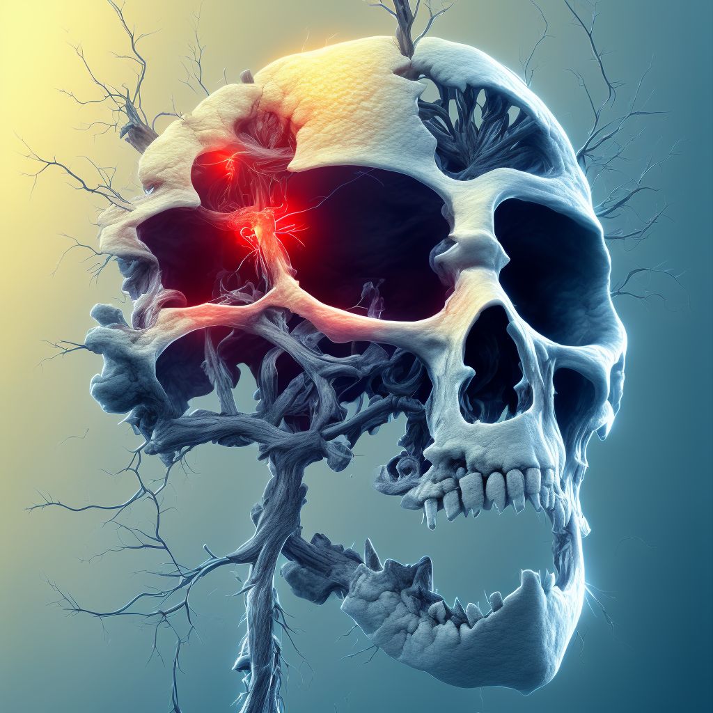 Injury of right internal carotid artery, intracranial portion, not elsewhere classified with loss of consciousness of 31 minutes to 59 minutes, initial encounter digital illustration