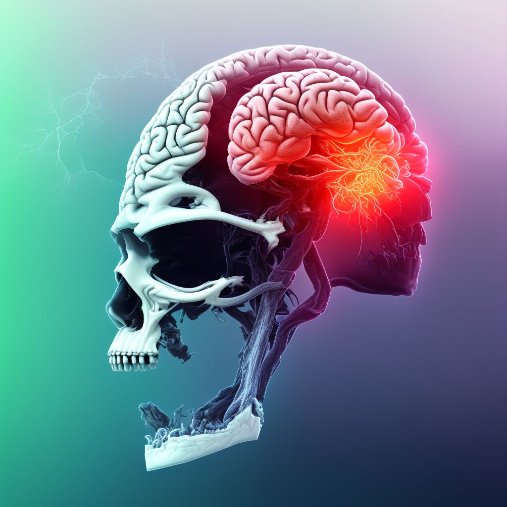 Injury of right internal carotid artery, intracranial portion, not elsewhere classified with loss of consciousness of any duration with death due to brain injury prior to regaining consciousness, initial encounter digital illustration