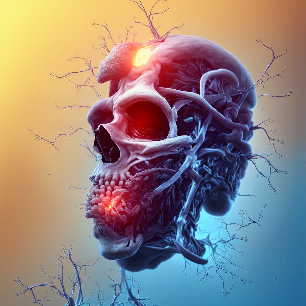 Injury of left internal carotid artery, intracranial portion, not elsewhere classified with loss of consciousness of 31 minutes to 59 minutes, initial encounter digital illustration