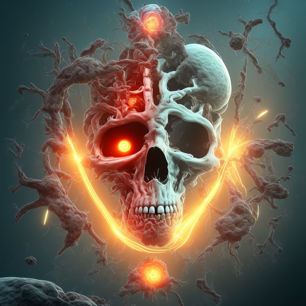 Injury of left internal carotid artery, intracranial portion, not elsewhere classified with loss of consciousness of 31 minutes to 59 minutes, subsequent encounter digital illustration