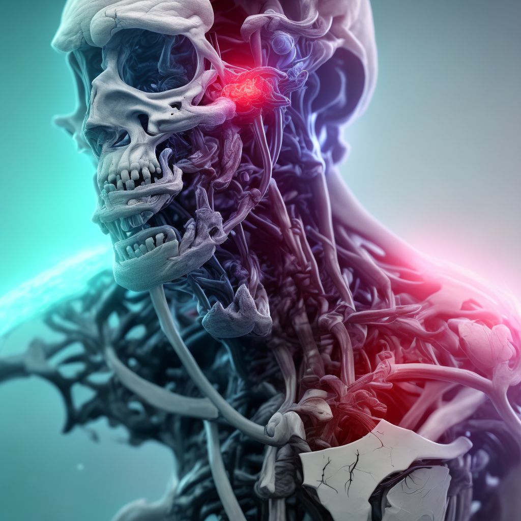 Injury of left internal carotid artery, intracranial portion, not elsewhere classified with loss of consciousness of 1 hour to 5 hours 59 minutes, initial encounter digital illustration