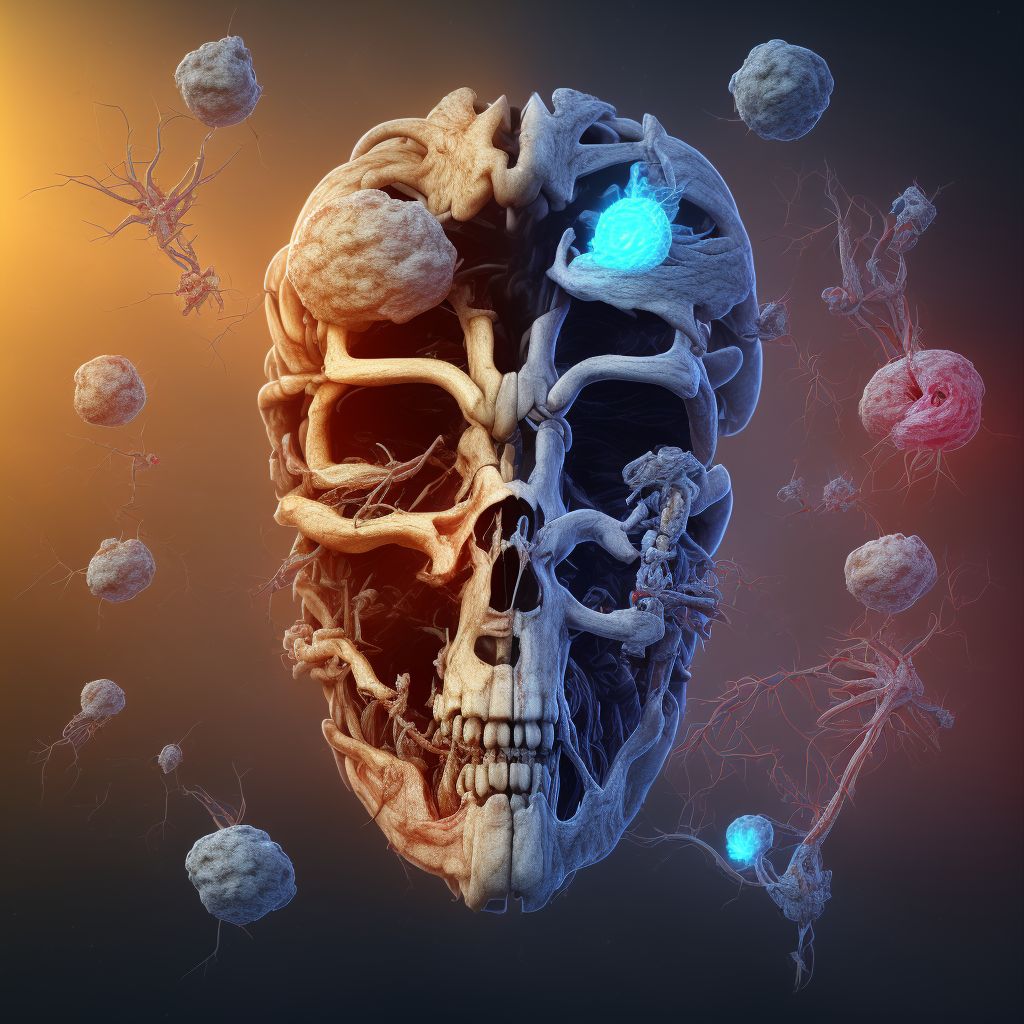 Injury of left internal carotid artery, intracranial portion, not elsewhere classified with loss of consciousness greater than 24 hours without return to pre-existing conscious level with patient surviving, subsequent encounter digital illustration