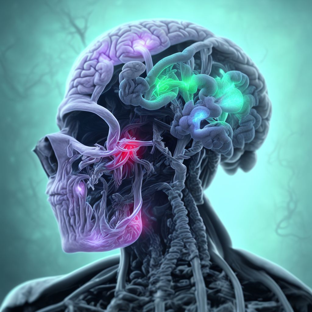 Injury of left internal carotid artery, intracranial portion, not elsewhere classified with loss of consciousness of any duration with death due to brain injury prior to regaining consciousness, initial encounter digital illustration